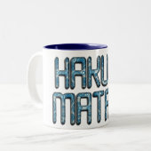 Hakuna Matata 3D Art Print Tweekleurige Koffiemok (Voorkant links)