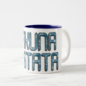 Hakuna Matata 3D Art Print Tweekleurige Koffiemok (Voorkant rechts)