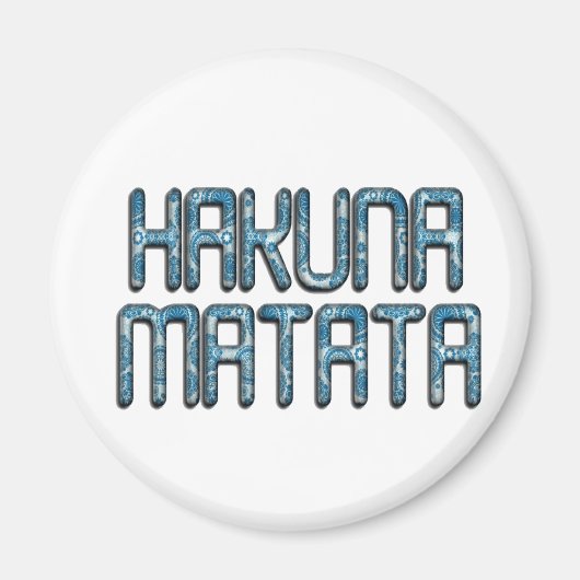 Hakuna Matata 3D-kunstprint Magneet (Voorkant)