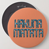 Hakuna Matata 3D-kunstprint Ronde Button 6,0 Cm (Voorkant /achterkant)