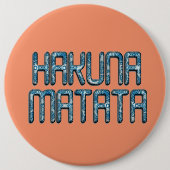 Hakuna Matata 3D-kunstprint Ronde Button 6,0 Cm (Voorkant)