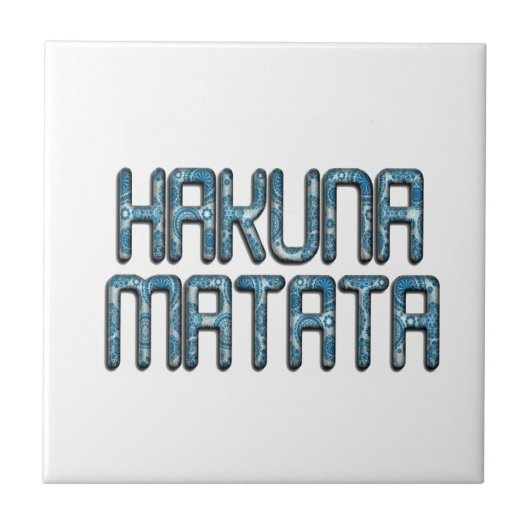 Hakuna Matata 3D-kunstprint Tegeltje (Voorkant)