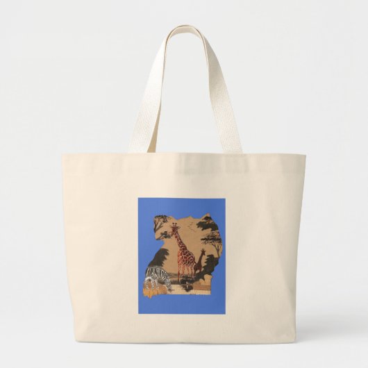 Hakuna Matata African Animals Pride lands.png Grote Tote Bag (Voorkant)