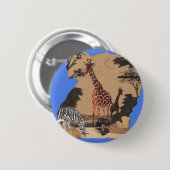 Hakuna Matata African Animals Pride lands.png Ronde Button 5,7 Cm (Voorkant /achterkant)