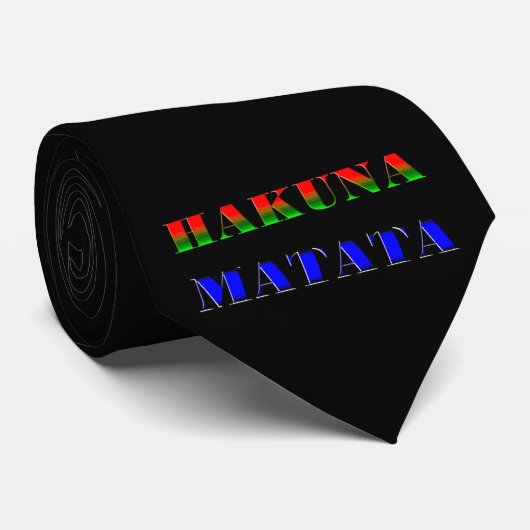 Hakuna Matata/African Phrase for "No Worries" Gift Stropdas (Opgerold)