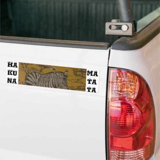 Hakuna Matata African Safari Customize Afbeelding Bumpersticker (Op Truck)