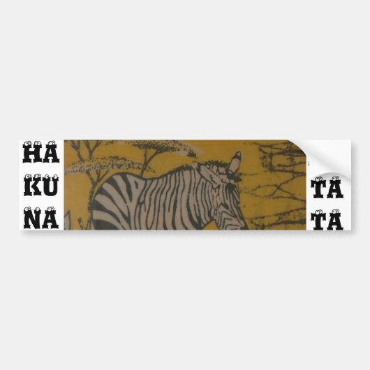 Hakuna Matata African Safari Customize Afbeelding Bumpersticker (Voorkant)