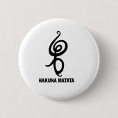 Hakuna Matata - Afrikaans symbool Ronde Button 5,7 Cm (Voorkant)