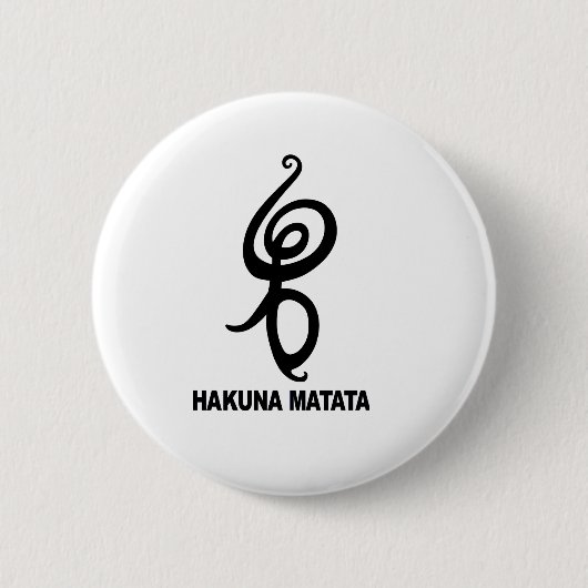 Hakuna Matata - Afrikaans symbool Ronde Button 5,7 Cm (Voorkant)