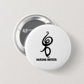 Hakuna Matata - Afrikaans symbool Ronde Button 5,7 Cm (Voorkant /achterkant)
