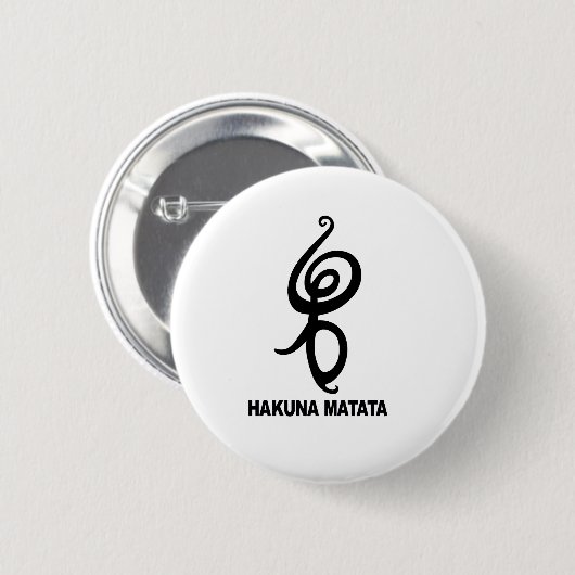 Hakuna Matata - Afrikaans symbool Ronde Button 5,7 Cm (Voorkant /achterkant)