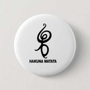 Hakuna Matata - Afrikaans symbool Ronde Button 5,7 Cm