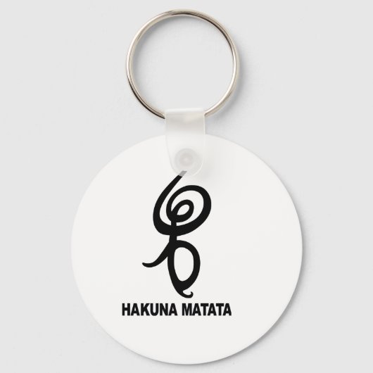 Hakuna Matata - Afrikaans symbool Sleutelhanger (Voorkant)
