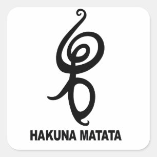 Hakuna Matata - Afrikaans symbool Vierkante Sticker