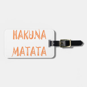 Hakuna Matata – Afrikaanse tribale tekstkunst Bagagelabel