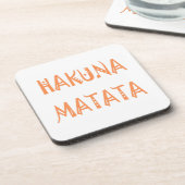 Hakuna Matata – Afrikaanse tribale tekstkunst Bier Onderzetter (Linkerzijde)