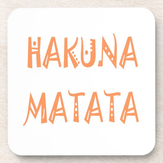 Hakuna Matata – Afrikaanse tribale tekstkunst Bier Onderzetter (Voorkant)