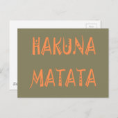 Hakuna Matata – Afrikaanse tribale tekstkunst Briefkaart (Voorkant / Achterkant)