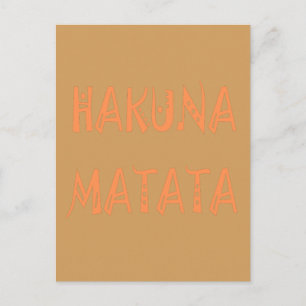 Hakuna Matata – Afrikaanse tribale tekstkunst Briefkaart