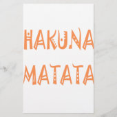 Hakuna Matata – Afrikaanse tribale tekstkunst Briefpapier (Voorkant)