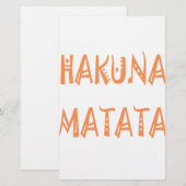 Hakuna Matata – Afrikaanse tribale tekstkunst Briefpapier (Voorkant / Achterkant)