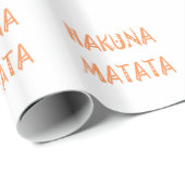 Hakuna Matata – Afrikaanse tribale tekstkunst Cadeaupapier (Rol Hoek)