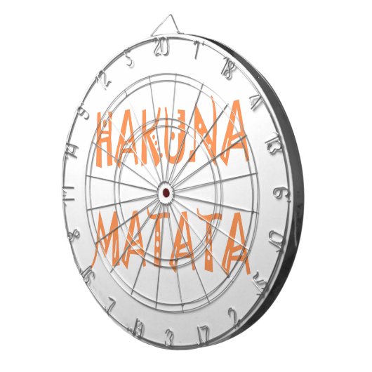 Hakuna Matata – Afrikaanse tribale tekstkunst Dartbord (Voorkant Rechts)