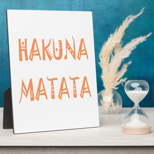 Hakuna Matata – Afrikaanse tribale tekstkunst Fotoplaat (Zijkant)
