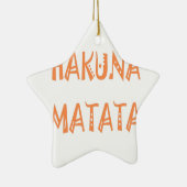 Hakuna Matata – Afrikaanse tribale tekstkunst Keramisch Ornament (Rechts)
