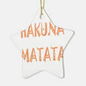 Hakuna Matata – Afrikaanse tribale tekstkunst Keramisch Ornament (Links)