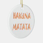 Hakuna Matata – Afrikaanse tribale tekstkunst Keramisch Ornament (Rechts)