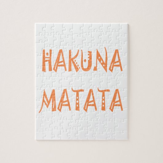 Hakuna Matata – Afrikaanse tribale tekstkunst Legpuzzel (Verticaal)