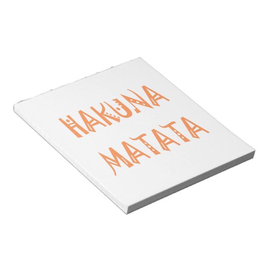 Hakuna Matata – Afrikaanse tribale tekstkunst Notitieblok (Schuin)
