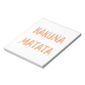 Hakuna Matata – Afrikaanse tribale tekstkunst Notitieblok (Linkerzijde)