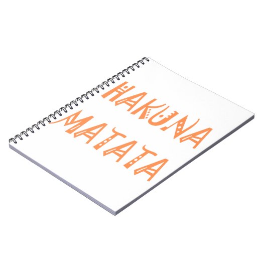 Hakuna Matata – Afrikaanse tribale tekstkunst Notitieboek (Linkerzijde)