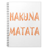 Hakuna Matata – Afrikaanse tribale tekstkunst Notitieboek (Voorkant)