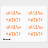 Hakuna Matata – Afrikaanse tribale tekstkunst Ovale Sticker (Vel)