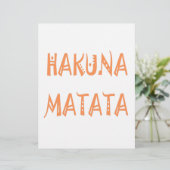 Hakuna Matata – Afrikaanse tribale tekstkunst Persoonlijk Briefhoofd (Staand voorkant)