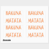 Hakuna Matata – Afrikaanse tribale tekstkunst Rechthoekige Sticker (Vel)