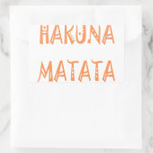 Hakuna Matata – Afrikaanse tribale tekstkunst Rechthoekige Sticker (Tas)