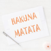 Hakuna Matata – Afrikaanse tribale tekstkunst Rechthoekige Sticker (Envelop)