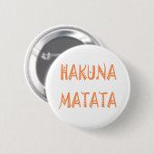 Hakuna Matata – Afrikaanse tribale tekstkunst Ronde Button 5,7 Cm (Voorkant /achterkant)