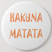 Hakuna Matata – Afrikaanse tribale tekstkunst Ronde Button 6,0 Cm (Voorkant)