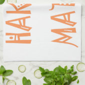 Hakuna Matata – Afrikaanse tribale tekstkunst Theedoek (Gevouwen)