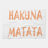 Hakuna Matata – Afrikaanse tribale tekstkunst Theedoek (Horizontaal)