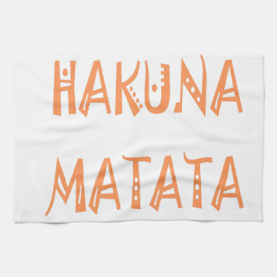 Hakuna Matata – Afrikaanse tribale tekstkunst Theedoek