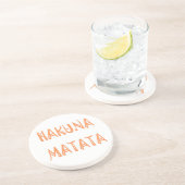 Hakuna Matata – Afrikaanse tribale tekstkunst Zandsteen Onderzetter (Zijkant)