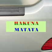 Hakuna Matata/Afrikaanse uitdrukking voor "Geen zo Bumpersticker (Op auto)