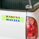 Hakuna Matata/Afrikaanse uitdrukking voor "Geen zo Bumpersticker (Op Truck)