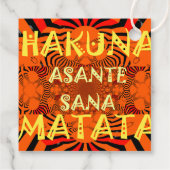 Hakuna Matata Asante Sana: Vibrant African Zebra G Bedankjes Labels (Achterkant)